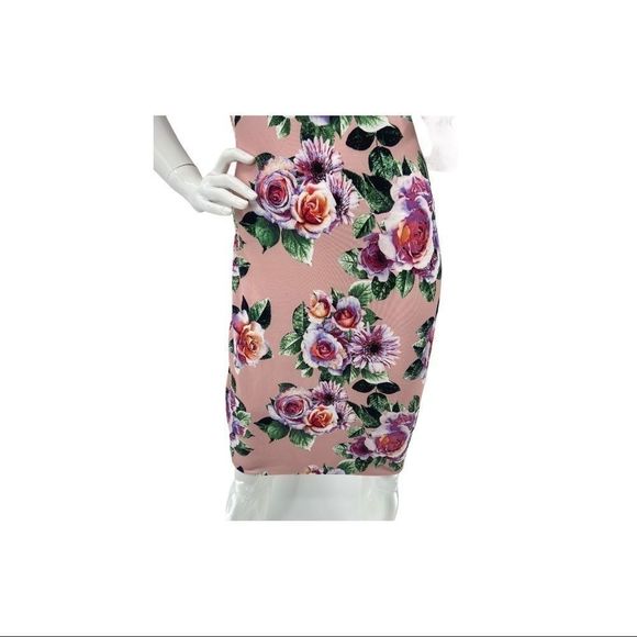 Zara Floral MIDI dress sz L - Picture 4 of 5